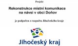 Rekonstrukce místní komunikace na návsi v obci Doňov